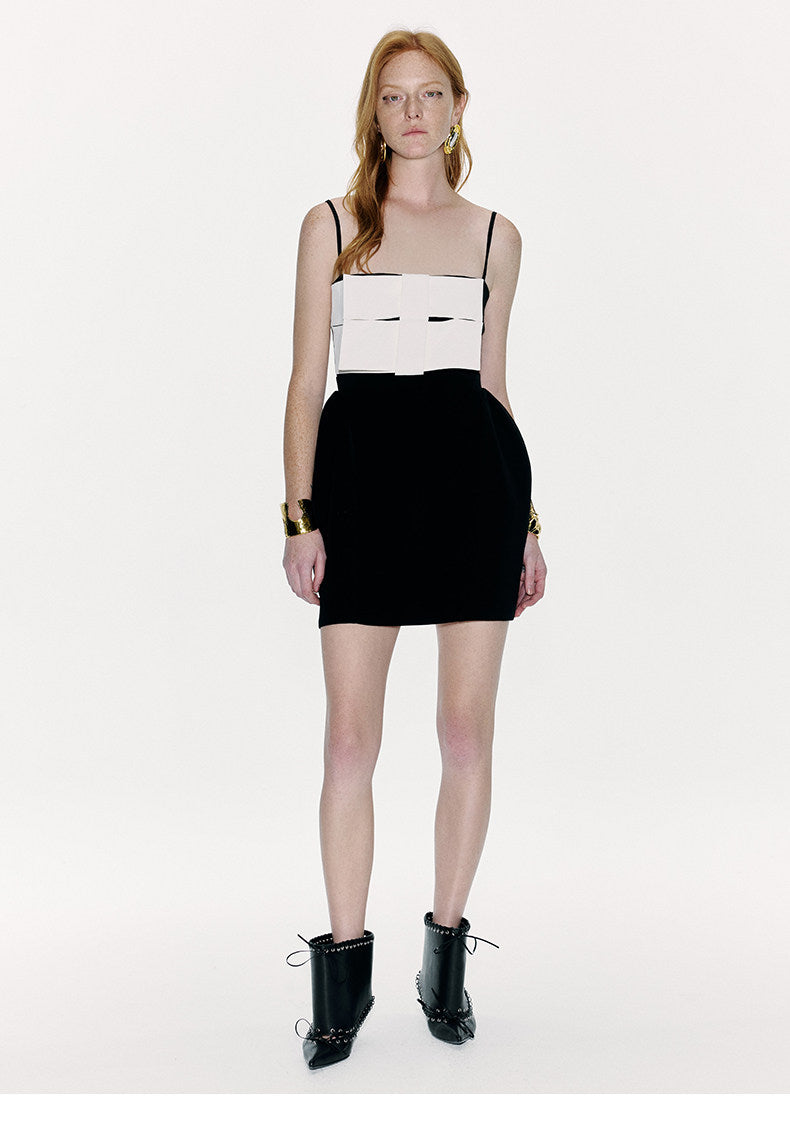 ATELIER MISS LU Geometric Ribbon Stitch Slip Dress - MIGHT.