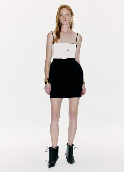 ATELIER MISS LU Geometric Ribbon Stitch Slip Dress - MIGHT.