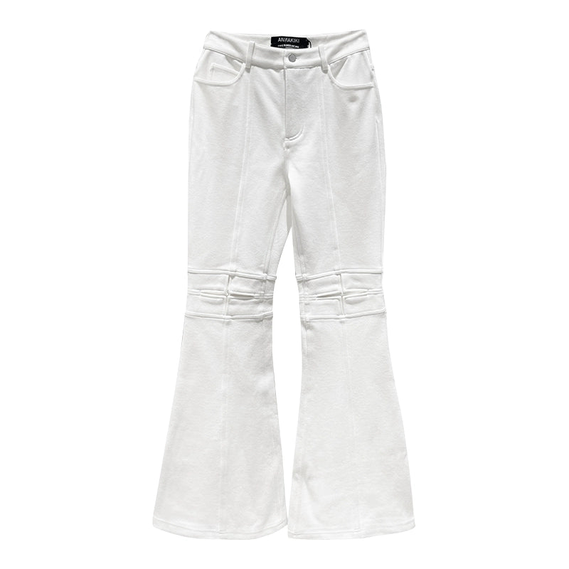 ANNAKIKI niche designer four-pointed star functional mid-rise flared pants-XIAOBEI