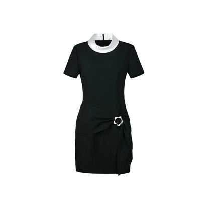 YES BY YESIR | Ye Qians Classic Check Dress with Loop Knot  -CAMELLIA.