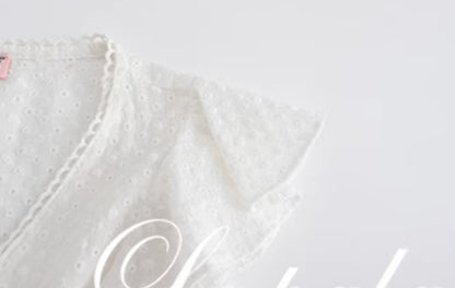 Le Palais Vintage embroidery cotton wrap short top + high-waisted bud skirt-TEE