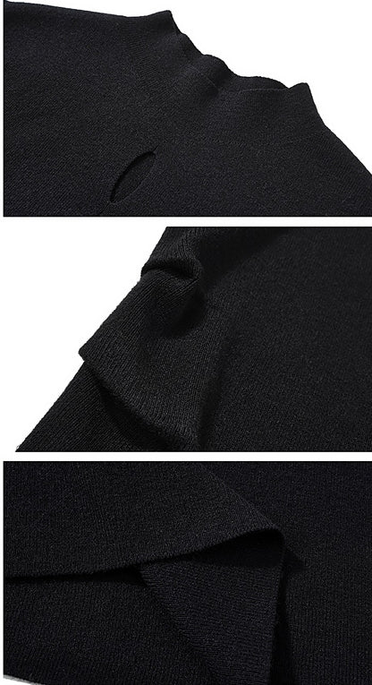 HECO Asymmetrical Wool Blend Sleeveless Mock Neckline Top- CHOOSE.