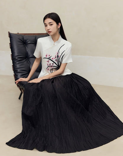 HECO Handmade Bead T-shirt Top Skirt Set - sins.