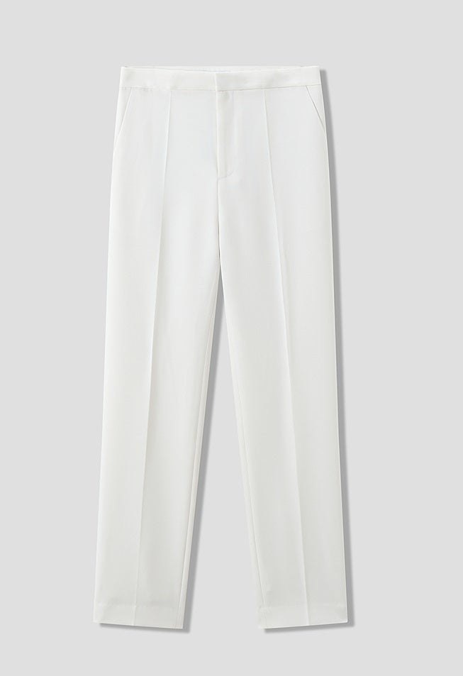 COMME MOI summer white commuter pleated radish pants - JOSHUA.
