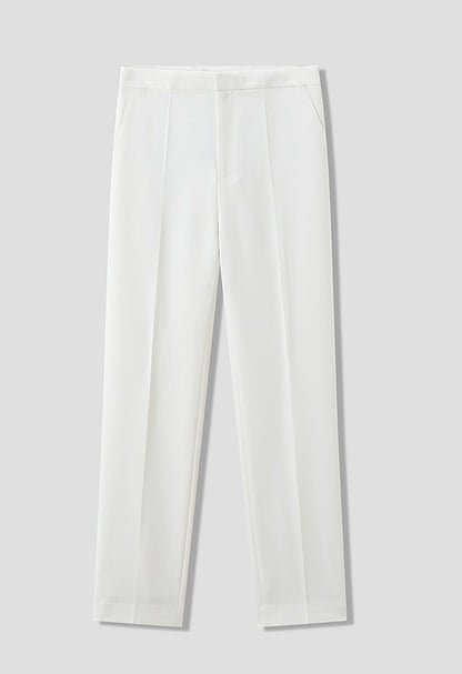 COMME MOI summer white commuter pleated radish pants - JOSHUA.