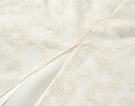 COMME MOI  silk embroidered white skirt - ABBA.