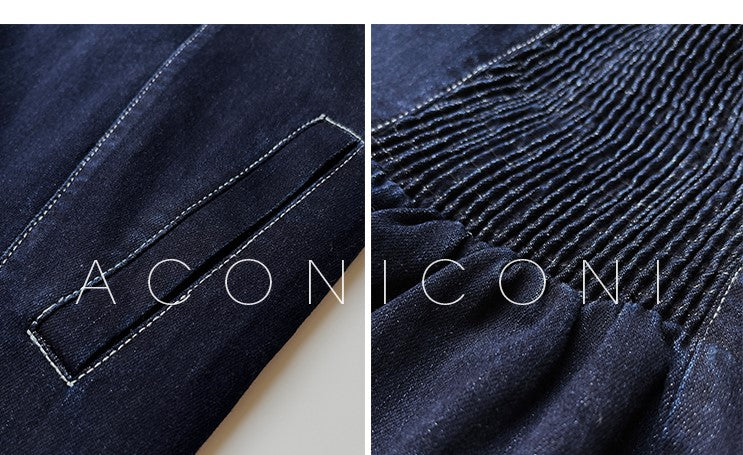 Aconiconi Luxury Blue Denim jacket - Poetry from the Other Shore