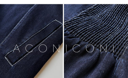 Aconiconi Luxury Blue Denim jacket - Poetry from the Other Shore