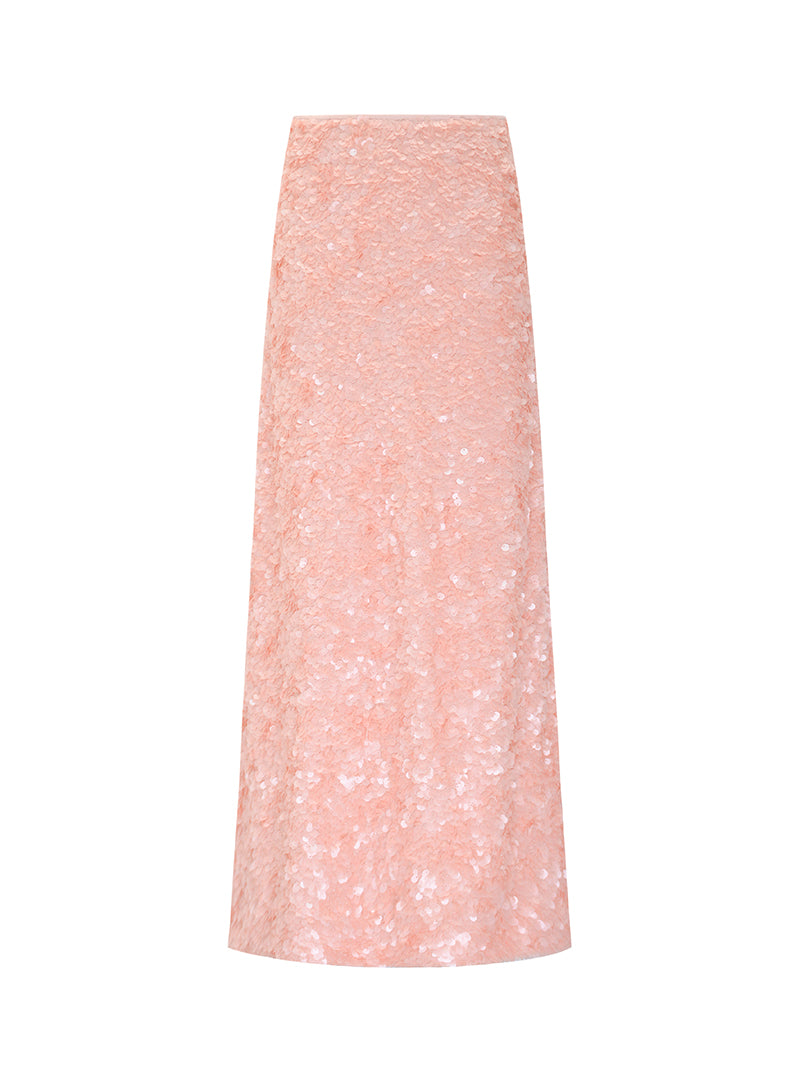 M essential Mackay designer label orange embroidered stand-up collar frame structure slim top - DEMI.