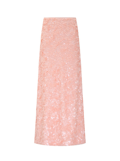 M essential Mackay designer label orange embroidered stand-up collar frame structure slim top - DEMI.