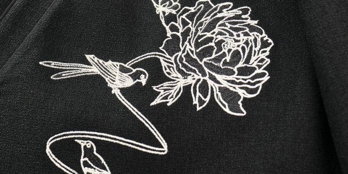 HECO Acetate Woven Embroidery V-Neck Blazer Women's Spring- LET.