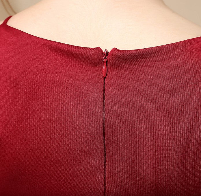 DOLLY Elegant Black Sleeveless Slim Fit Pleated Waist Long Birthday Dress-JUDY