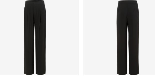 COMME MOI  Black wide-leg women's pants - ELLA.