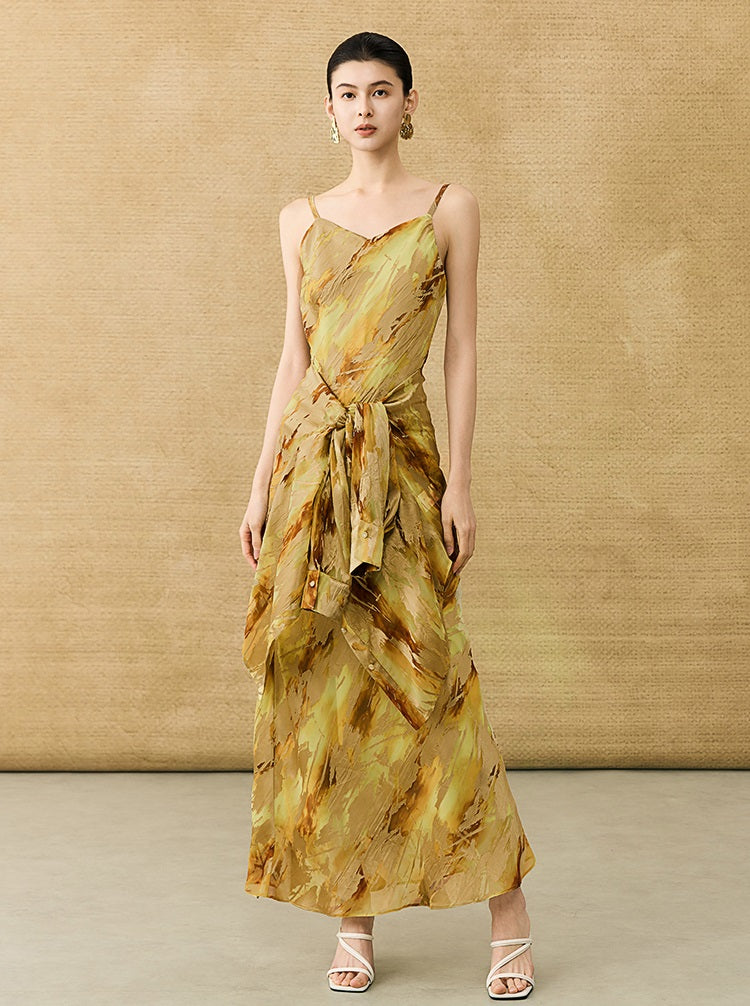 HECO Chinese National Style Burning Flower Slightly Transparent shirt- STROK.