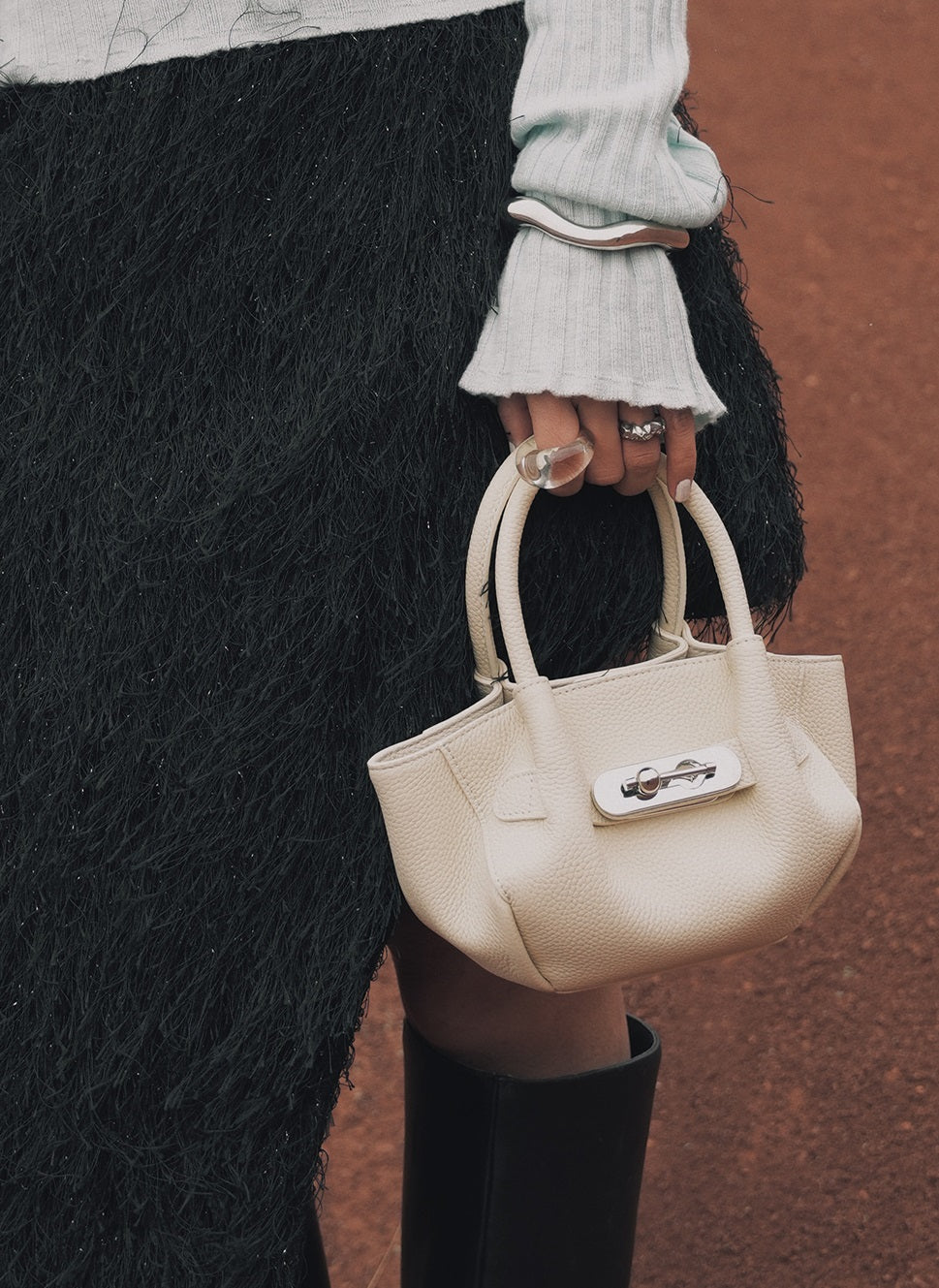 IUBALLET Leather Mini Bucket Bag - PEOPLE.