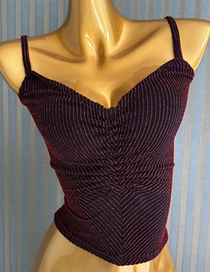 VJE  Burgundy Spliced Small Pants Two-Piece Set  Suit - HANS?