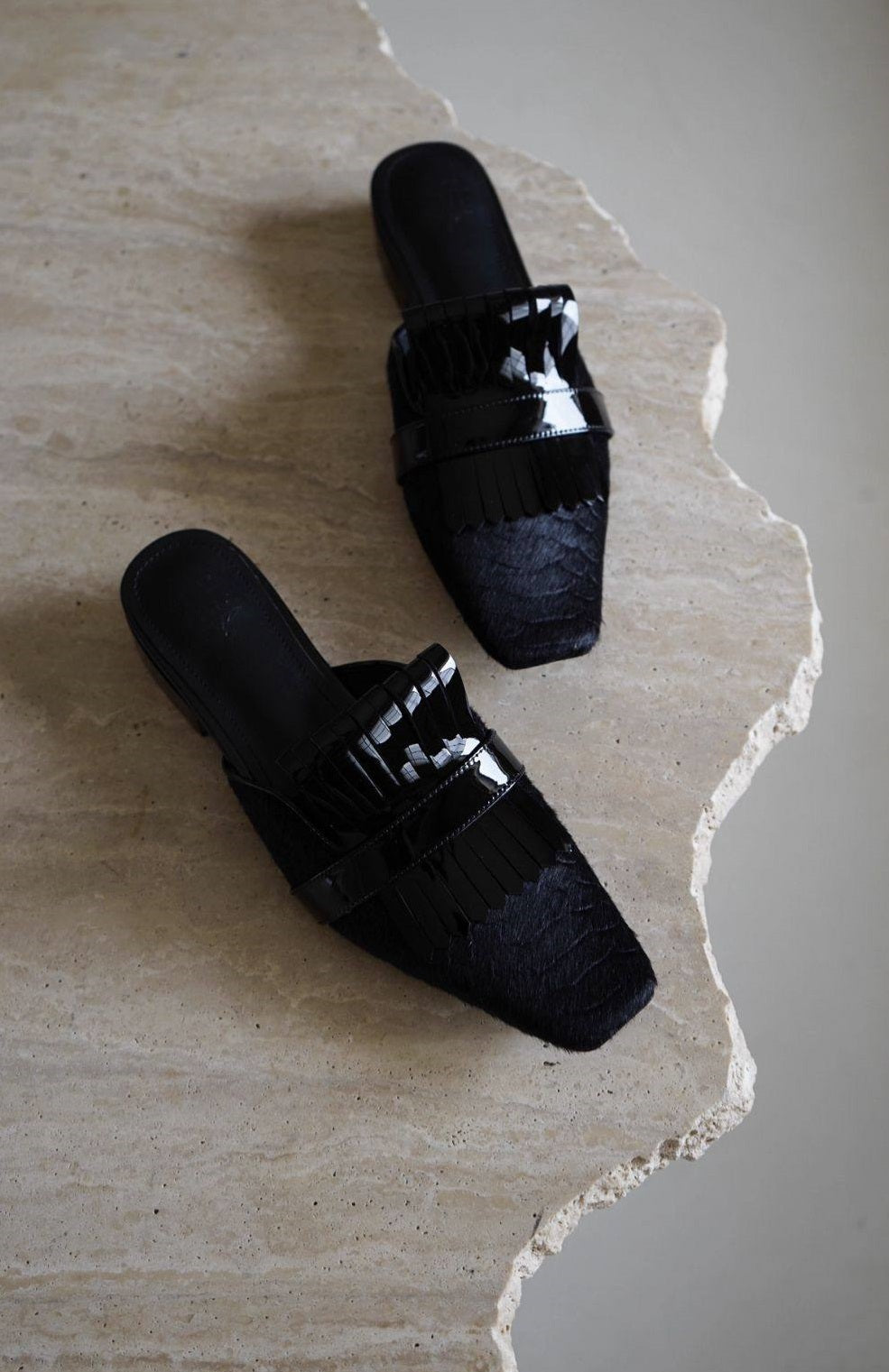 B-FEI niche French semi-slippers toe mules-JISUNG.