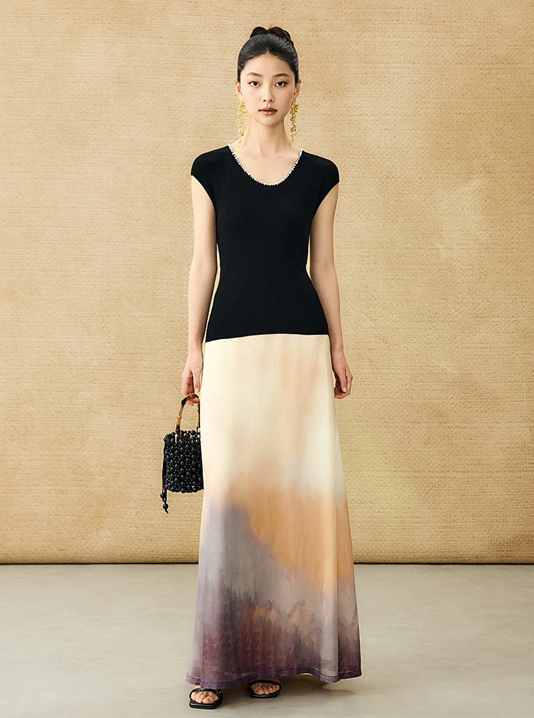 HECO Chinese Blended Temperament Silk Drape Hip Skirt - SOULS .