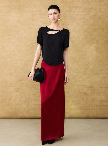 HECO Chinese style hollow fringe disc buckle short top - MASTER.