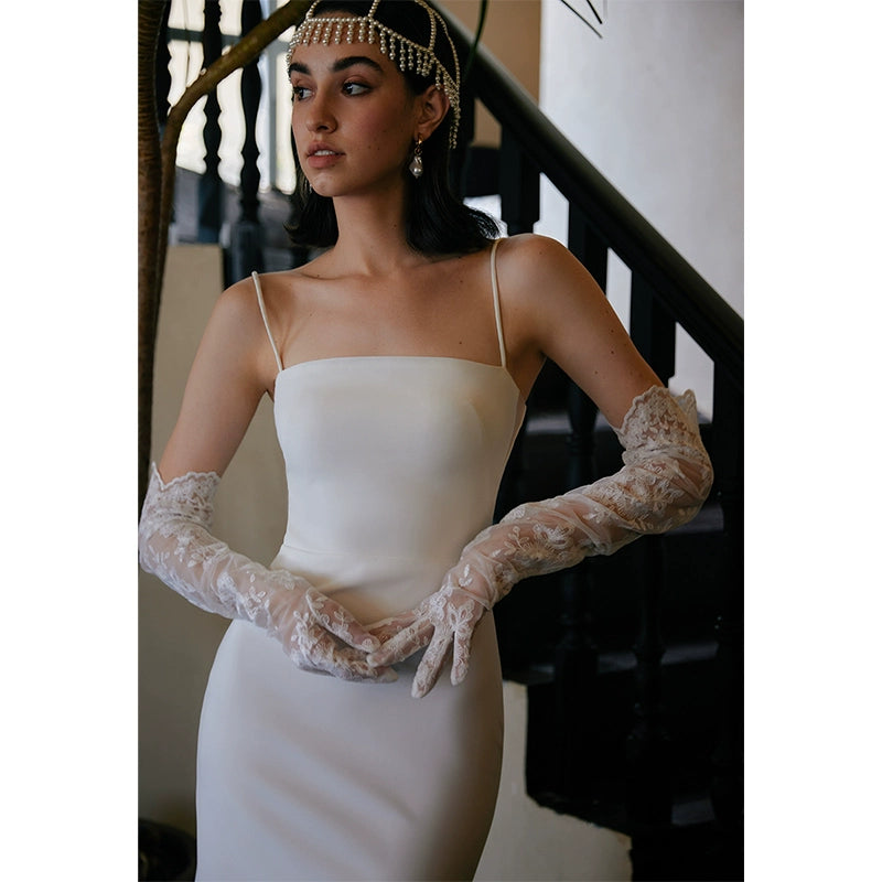 GOUDIN bridal dressing gown suspender long light luxury evening dress-LIX.