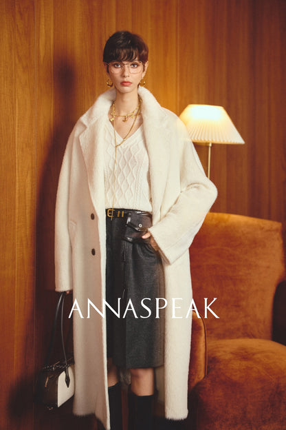 ANNASPEAK   Wool MINI Waist Bag Straight Leg Pants -COLE.