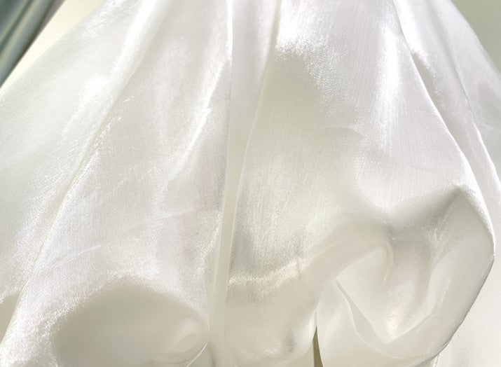 DOLLY Elegant White Natural Waist Flower Bud Long Chic Skirt-CYNTHIA  (V)