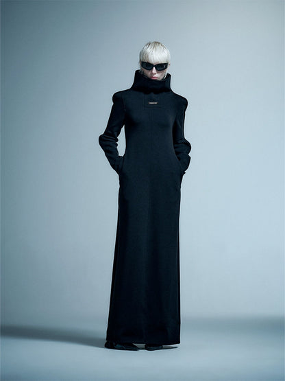 ANNAKIKI niche designer model comfortable wavy stand-up collar coat-HIROTO