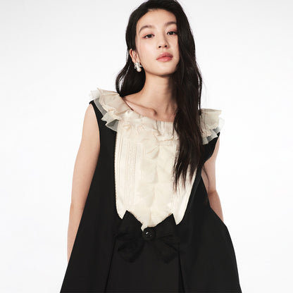 FAME U-Neck Ruffle Stitch A-Line Dress - PIPER