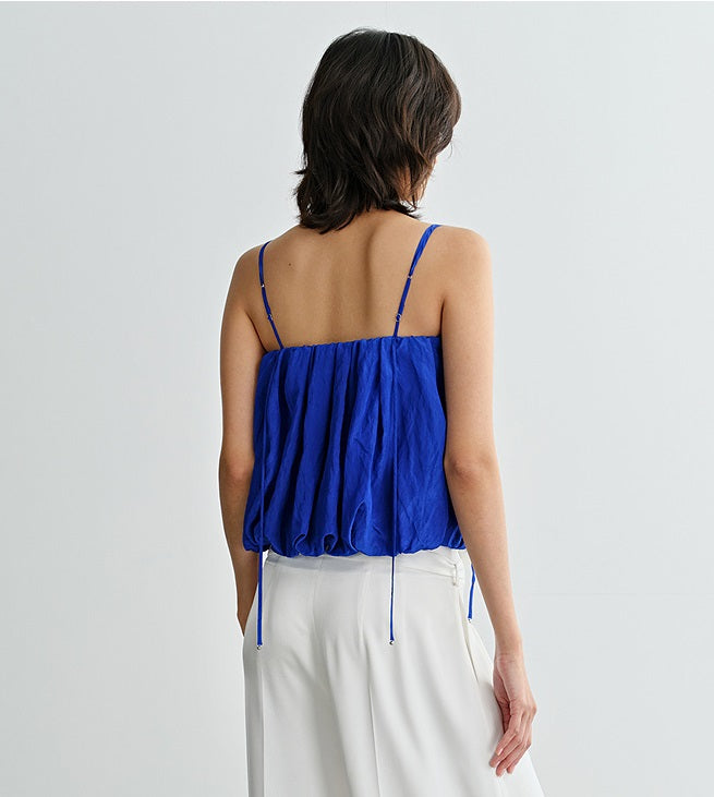 COMME MOI  summer women's bubble short top- ANDREW.