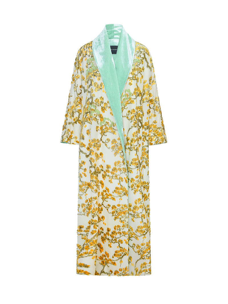 M essential Mackay designer chestnut pine workshop embroidered robe - spirits.