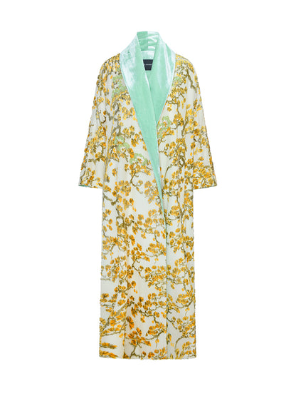 M essential Mackay designer chestnut pine workshop embroidered robe - spirits.