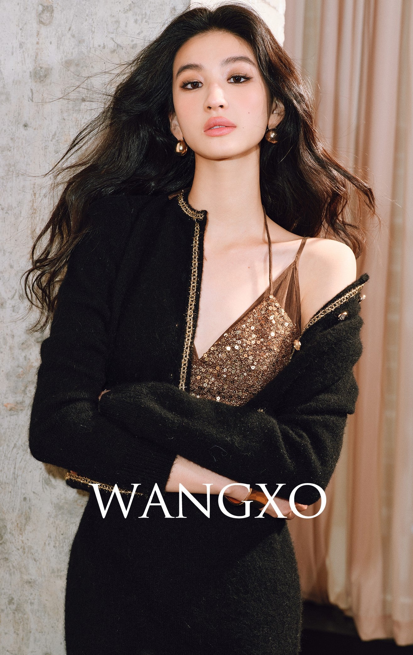 WANGXO | Hand-Stitched Adjustable Two-Piece Halterneck Sling Top -SENA.