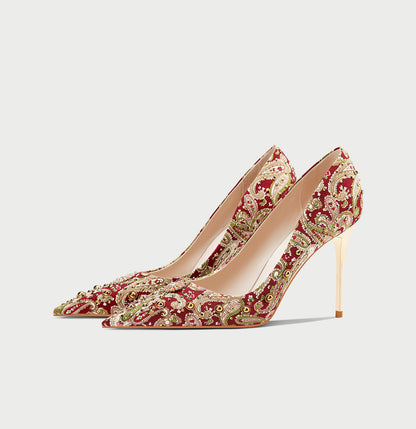 pjjuu Hexiu Wedding Dress Two Wear High Heels - EVERYTHING