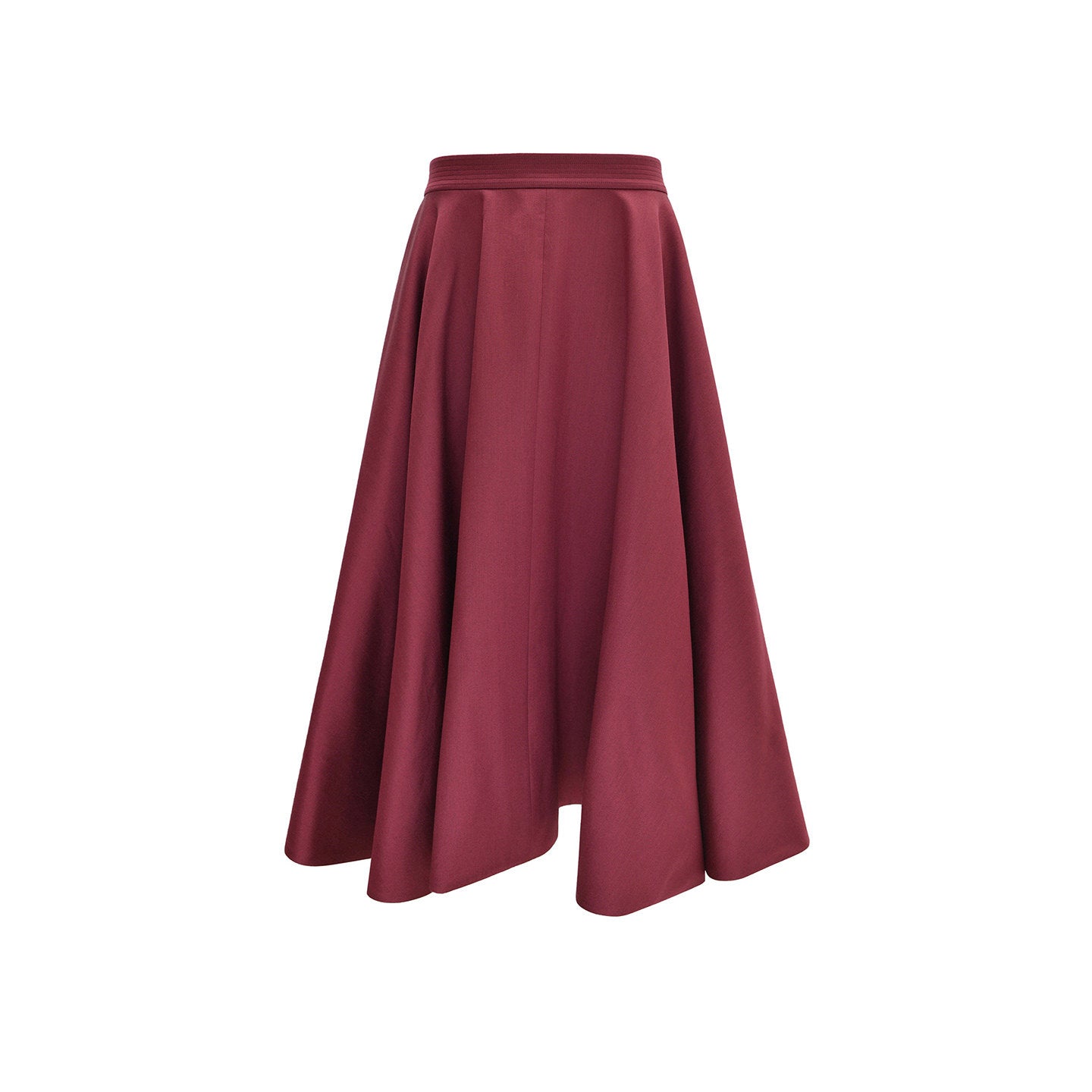 M ESSENTIAL Designer brand silk wool asymmetrical long-sleeved top - HIGH