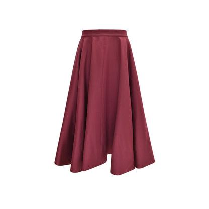M ESSENTIAL Designer brand silk wool asymmetrical long-sleeved top - HIGH