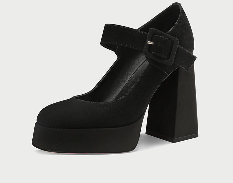 pjjuu black platform maryan jane shoes - BRIDGE