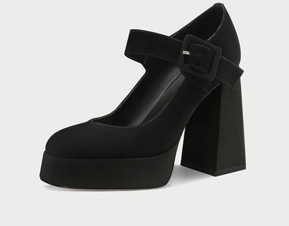 pjjuu black platform maryan jane shoes - BRIDGE