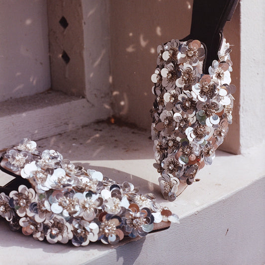 B-FEI rhinestone women's shoes glitter slippers-POOT.