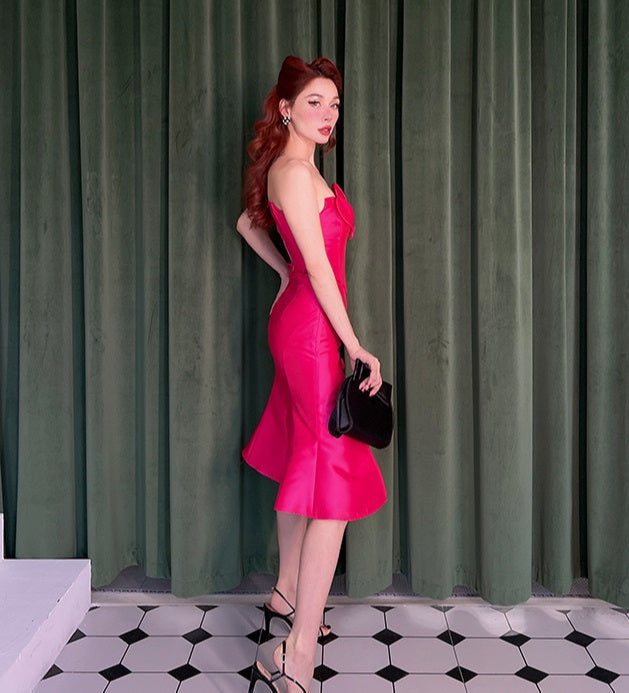 Le Palais Vintage Pink Mermaid tail Skirt - Saia.