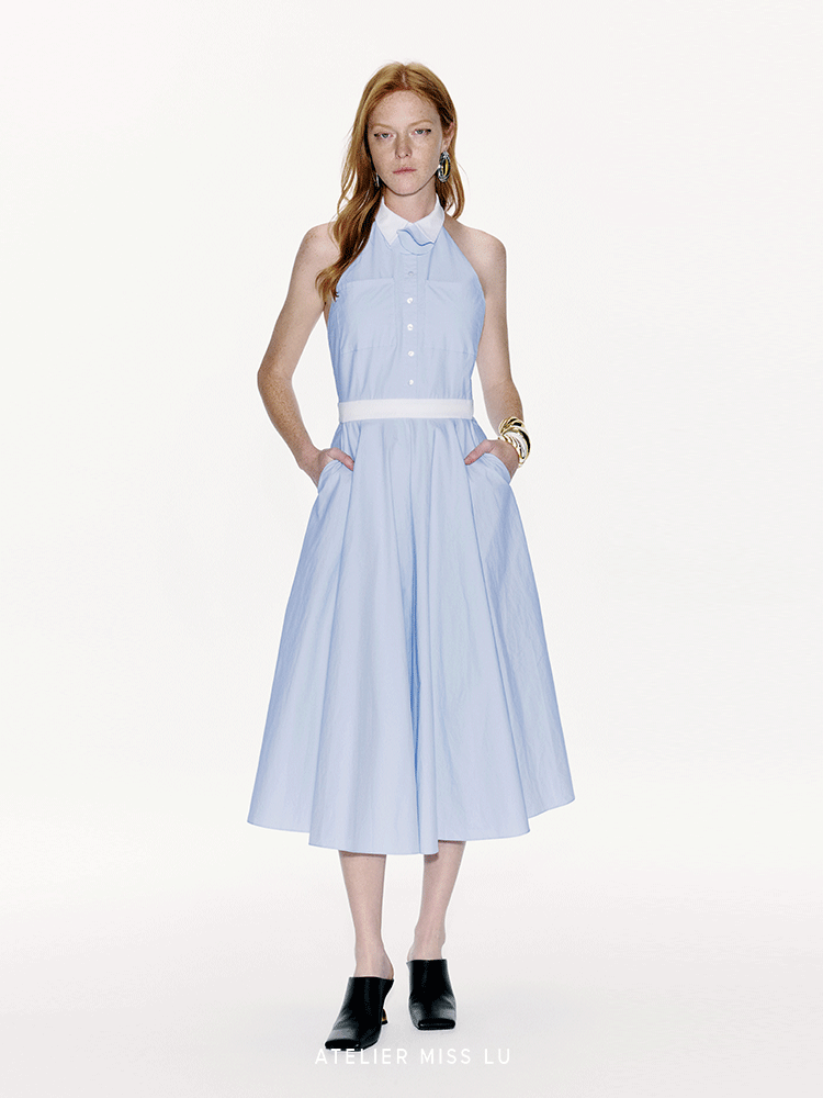 ATELIER MISS LU Orchid Backless Swing Dress - GODWIN.