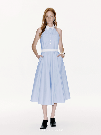 ATELIER MISS LU Orchid Backless Swing Dress - GODWIN.