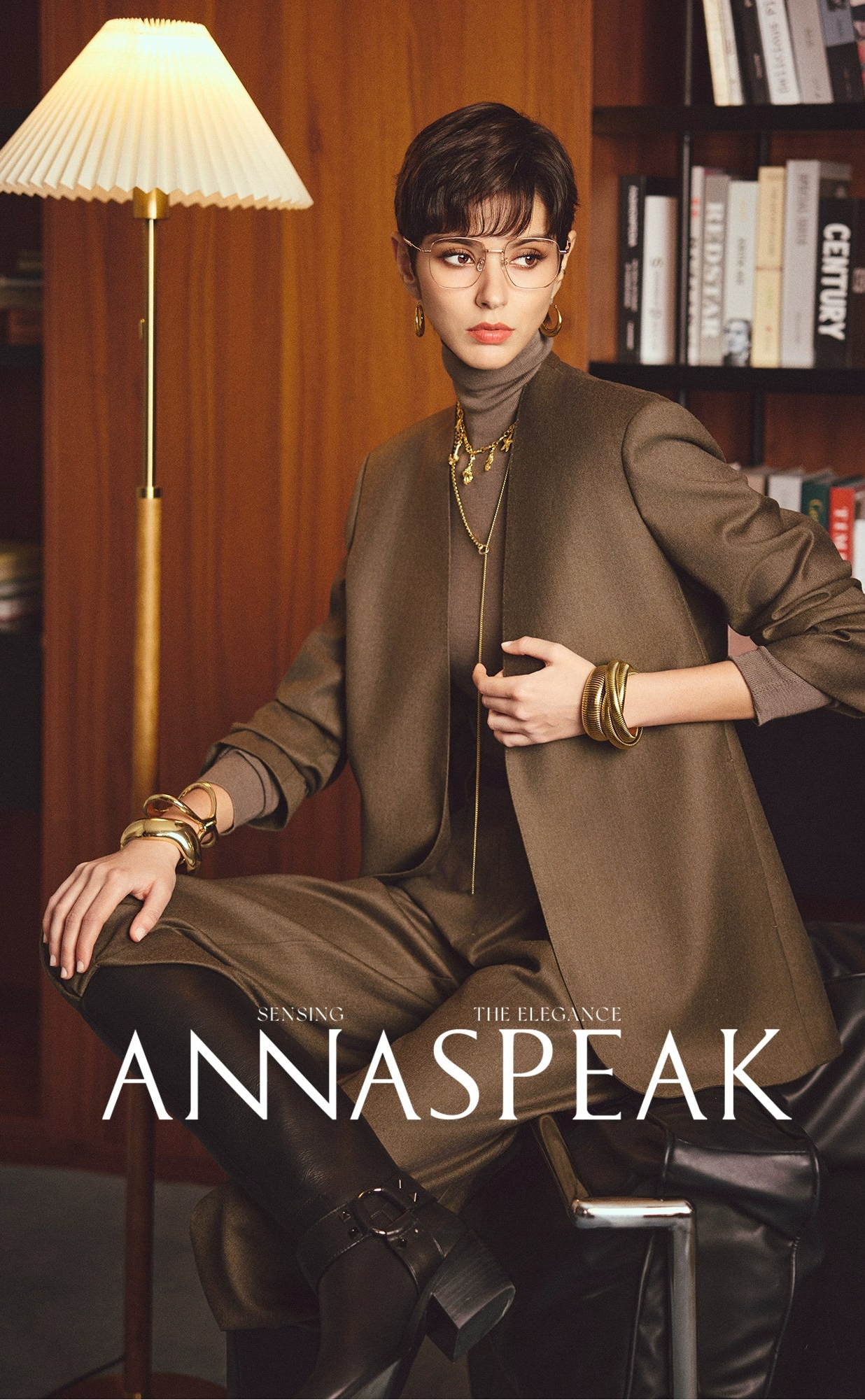 ANNASPEAK Worsted Wool Flannel Suit Vest Pants Set-OSAR.