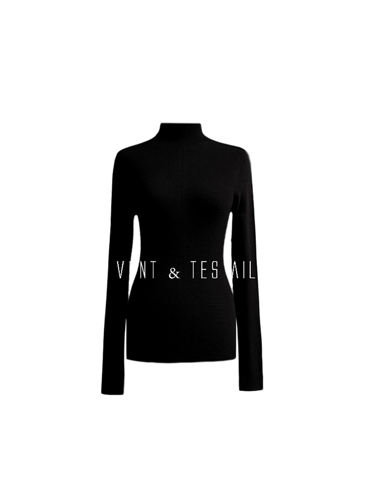LE VENT&TES AILES seamless Yangtze yarn wool high-neck knit turtle neck-FEY