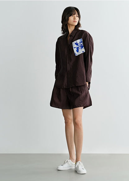 COMME MOI  summer printed decorative piece casual shirt - ELLIE.