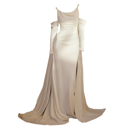 GOUDIN engagement bridal light gauze dress-ZOFIA.