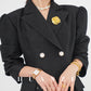 Huanzi vintage retro fishtail timeless classic long coat jacket - Micewo