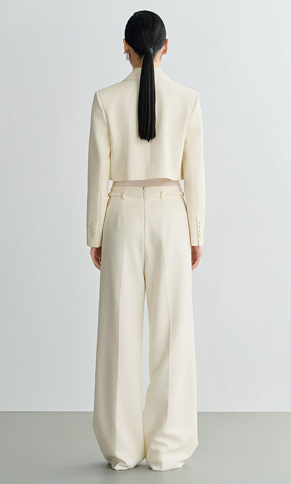 COMME MOI Lu Yan designer's new wool slimming wide-leg pants - ZARIA.