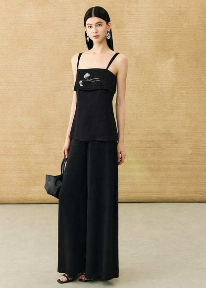 HECO Chinese style calla lily bead embroidered camisole  top - BENE.