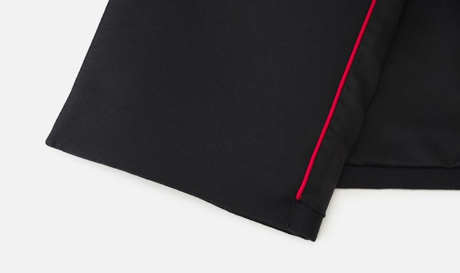 ZHUCHONGYUN curved stand-up collar slanted placket trench coat jacket-RUMI.