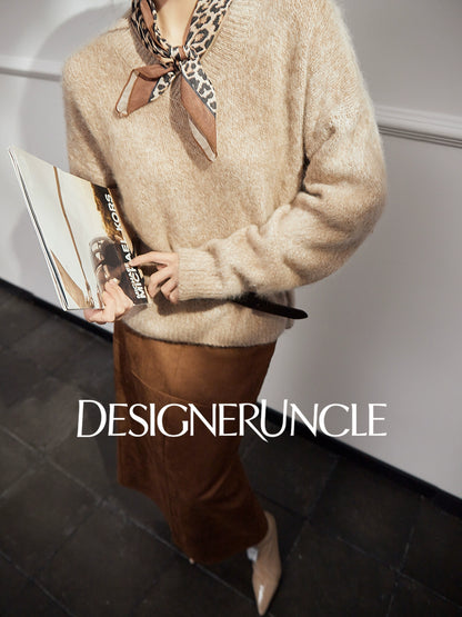 DGU "Nixiang" Raw Coconut Sweater New Lazy Style Loose and Versatile Slimming Temperament Top - Alexander.